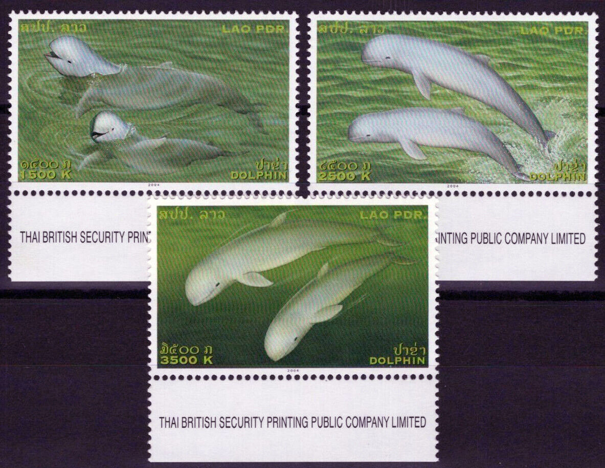 ZAYIX Laos 1616-1618 MNH Dolphins Marine Life 100123S22