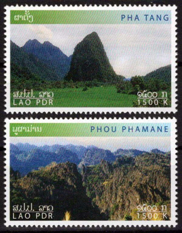 ZAYIX Laos 1546-1547 MNH Intl Year of Mountains Nature Views 100123S09