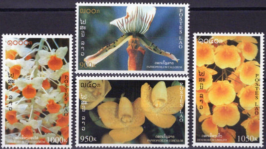 ZAYIX Laos 1394-1397 MNH Orchids Flowers Plants 100123S53