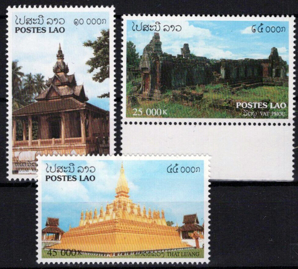 ZAYIX Laos 1400-1402 MNH Historic Sites That Luong Architecture 100123S58
