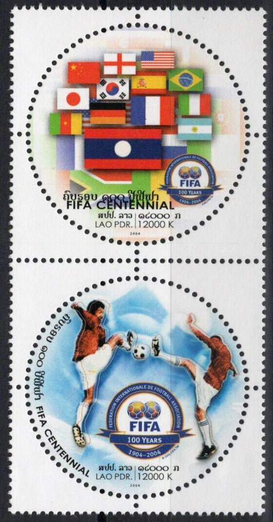 Laos 1621 MNH Pair Soccer Sports FIFA