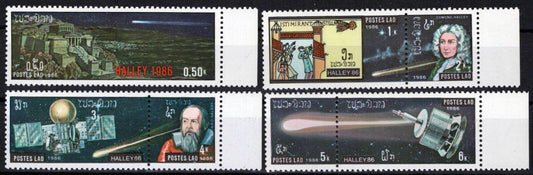 ZAYIX Laos 729-732 MNH Halley's Comet Space Comet Space Probe 100123S89