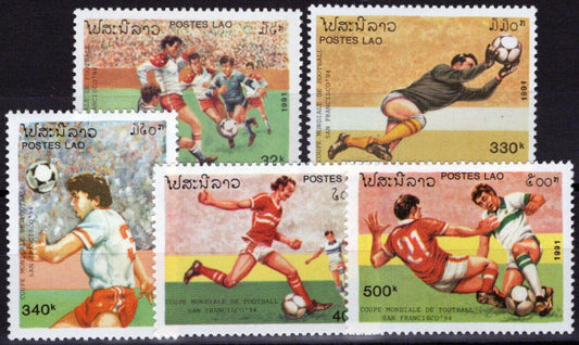 ZAYIX Laos 1032-1036 MNH World Cup Soccer Championships Sports Games 100123S103