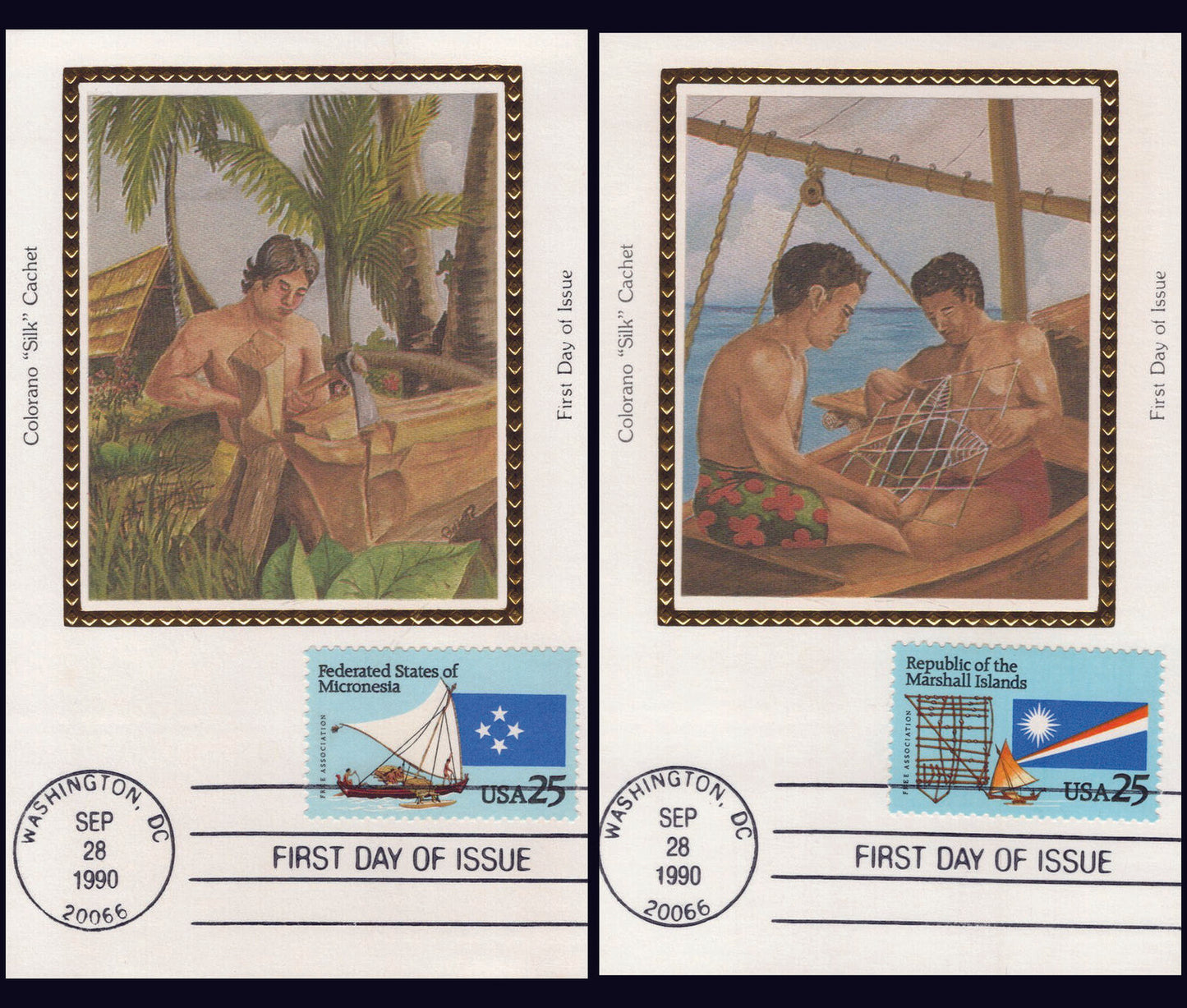 US Colorano Maxicard FDC 2506-2507 Micronesia Marshall Islnads