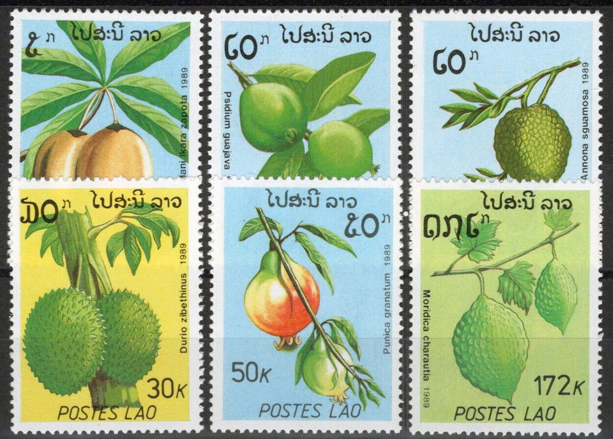 Laos 949-954 MNH Plants Food Fruit Nature