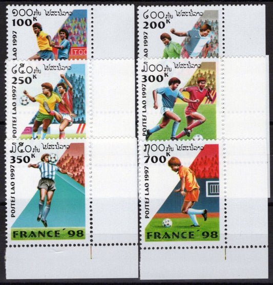 ZAYIX Laos 1341-1346 MNH World Cup Soccer Championships Sports Games 100123S143