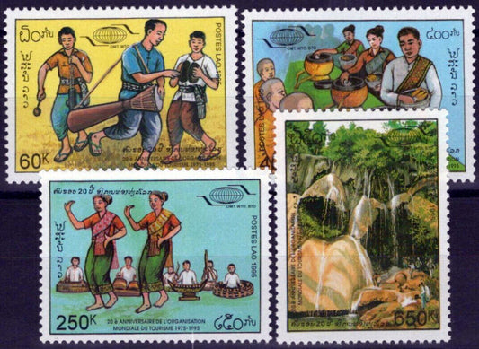 ZAYIX Laos 1203-1206 MNH Tourism Music Food Landmarks 100323S08