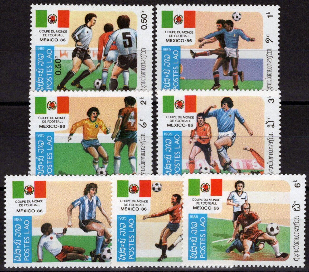 ZAYIX Laos 612-618 MNH World Cup Soccer Championships Sports Games 100323S35