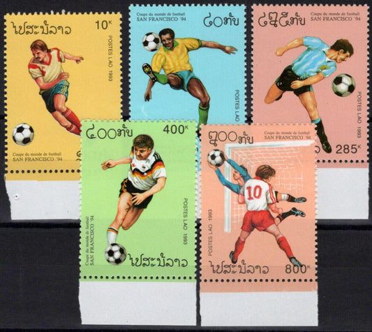 ZAYIX Laos 1149-1153 MNH World Cup Soccer Championships Sports Games 100323S54