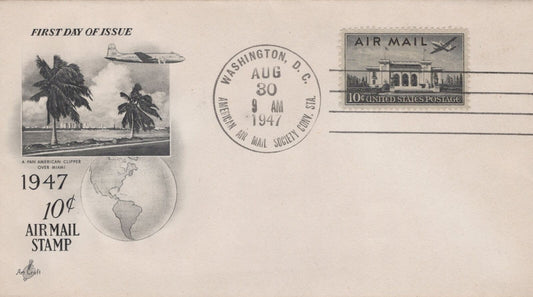 ZAYIX US C34-3 Artcraft FDC UA American Airmail Society cancel USFM102023002