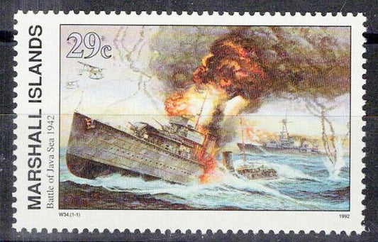 Marshall Islands 300 MNH WWII Battle of Java Sea 1942 ships ZAYIX 0124S0053M