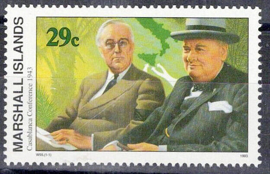 Marshall Islands 329 MNH WWII Casablanca Conf. FDR Churchill