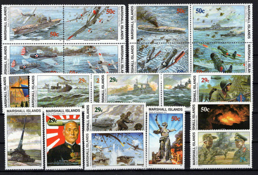 Marshall Islands 308-328 MNH WWII 1942 Historical Events, War