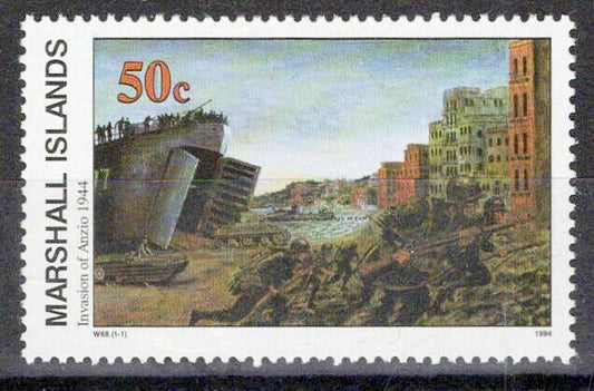 Marshall Islands 479 MNH WWII Invasion of Anzio, Tanks, Soldiers ZAYIX 01240224M