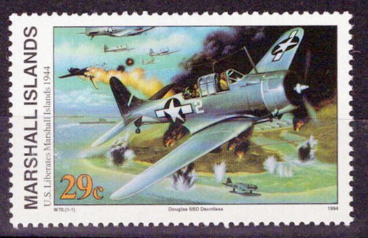 Marshall Islands 481 MNH WWII US Liberates Marshall Is. Aviation ZAYIX 01240226M