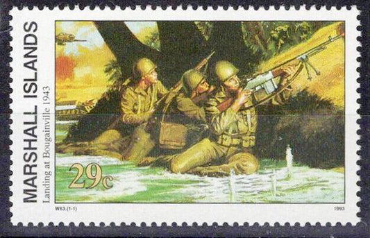 Marshall Islands 473 MNH WWII Soldiers Land in Bougainville ZAYIX 01240220M